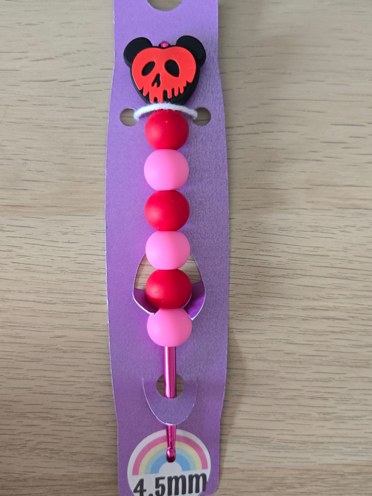 4.5mm - Ready Made silicone comfort grip crochet hooks (various designs)