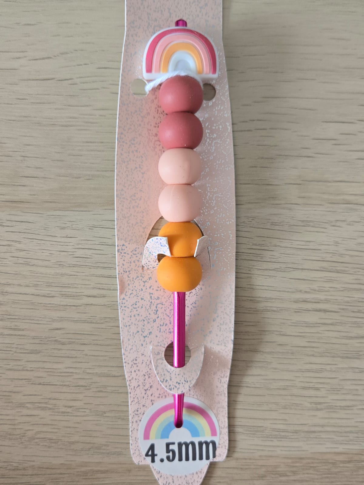 4.5mm - Ready Made silicone comfort grip crochet hooks (various designs)