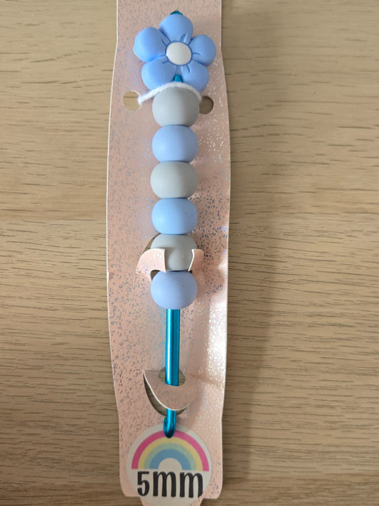 5mm - Ready Made silicone comfort grip crochet hooks (various designs)