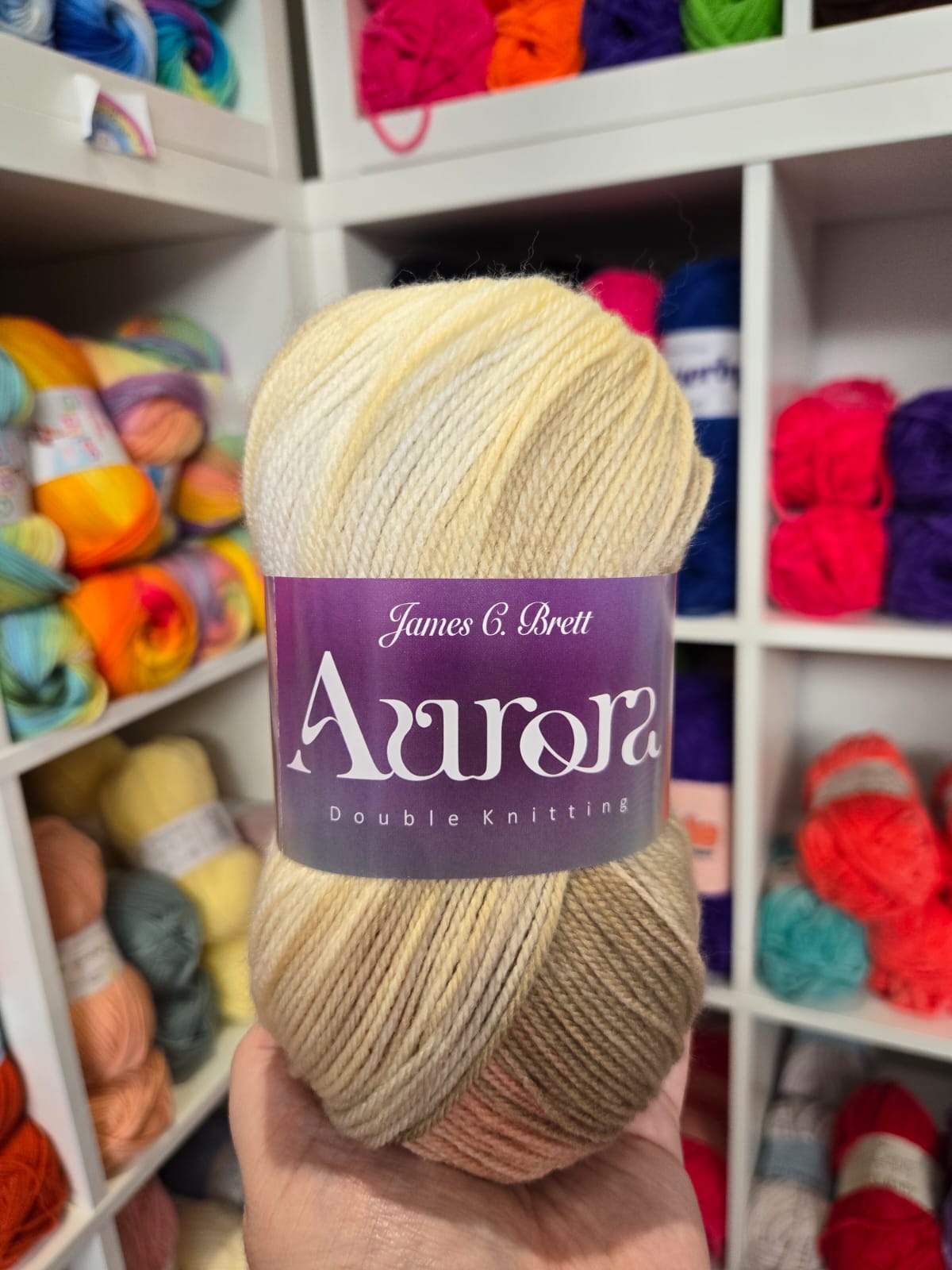 Aurora DK 100g Variegated wool blend yarn by James C Brett