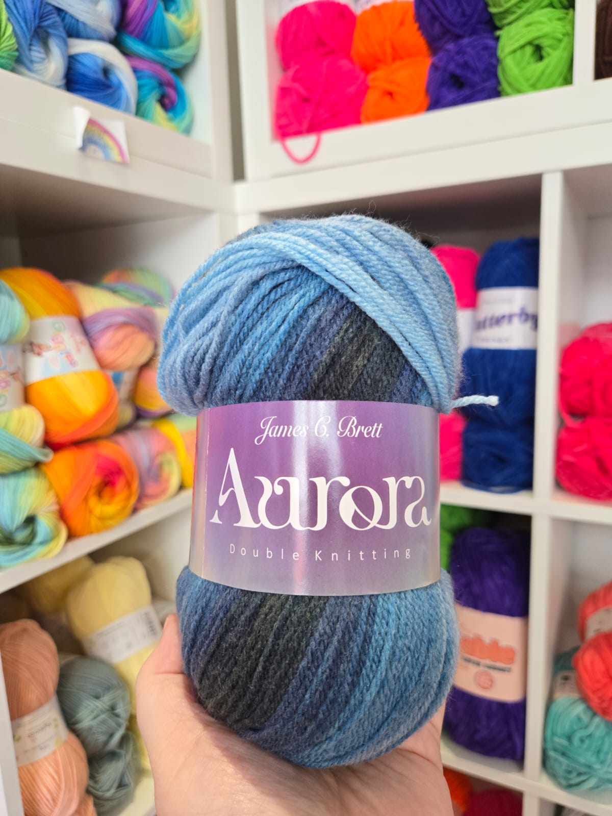 Aurora DK 100g Variegated wool blend yarn by James C Brett