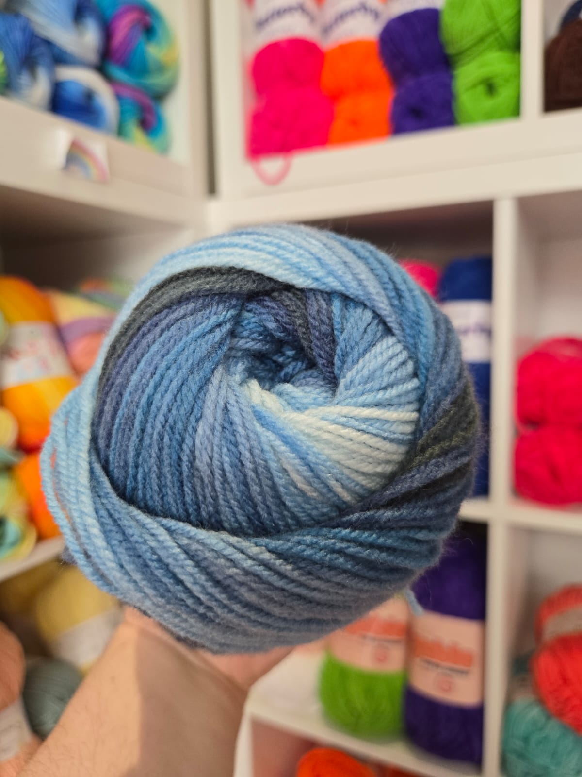 Aurora DK 100g Variegated wool blend yarn by James C Brett