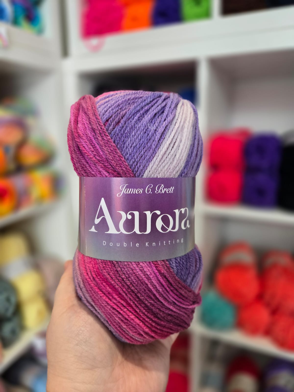 Aurora DK 100g Variegated wool blend yarn by James C Brett