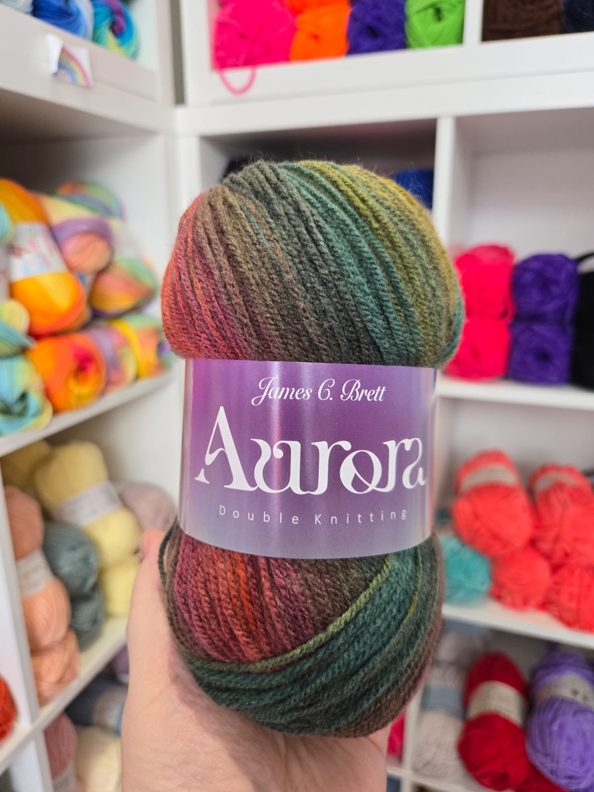 Aurora DK 100g Variegated wool blend yarn by James C Brett