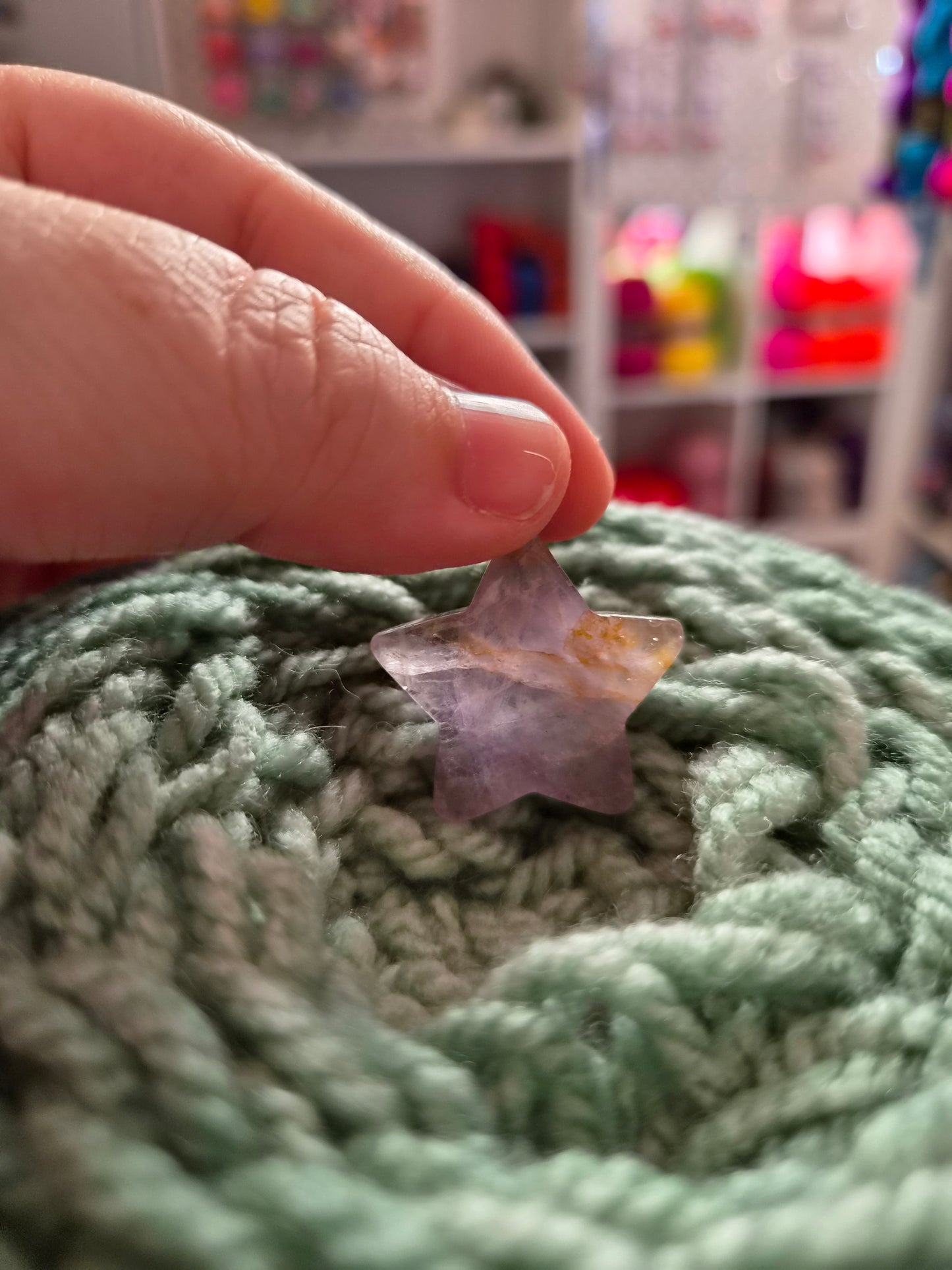 Crystal Puff Star Pendants