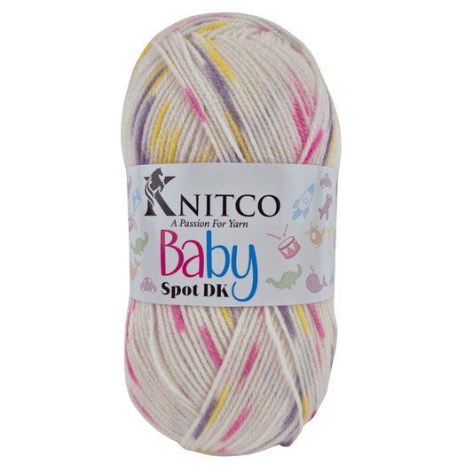 KnitCo Baby Spots 100g DK Acrylic Yarn