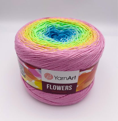 YarnArt Flowers 250g – 1000 m Gradient Cotton Blend Cake Yarn