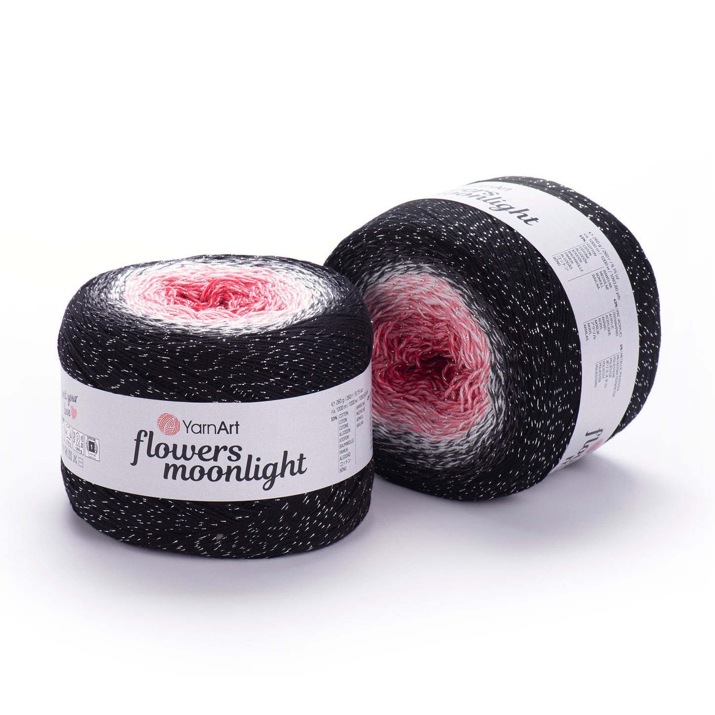 YarnArt Flowers Moonlight 250g – 1000m Gradient Glitter Cotton Blend Cake Yarn (Copy)