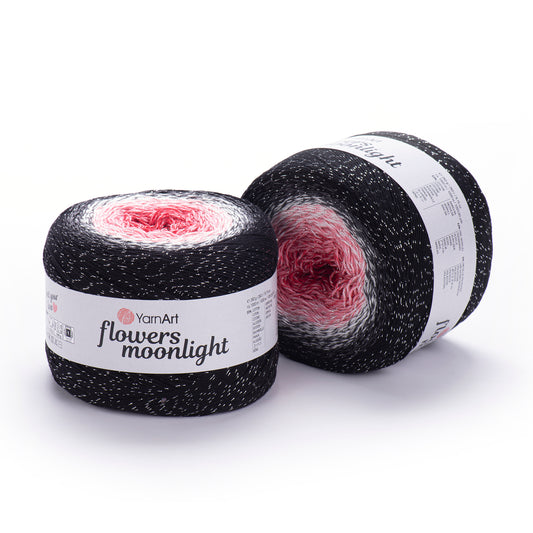 YarnArt Flowers Moonlight 250g – 1000m Gradient Glitter Cotton Blend Cake Yarn (Copy)