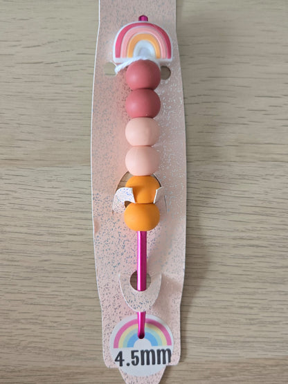 4.5mm - Ready Made silicone comfort grip crochet hooks (various designs)