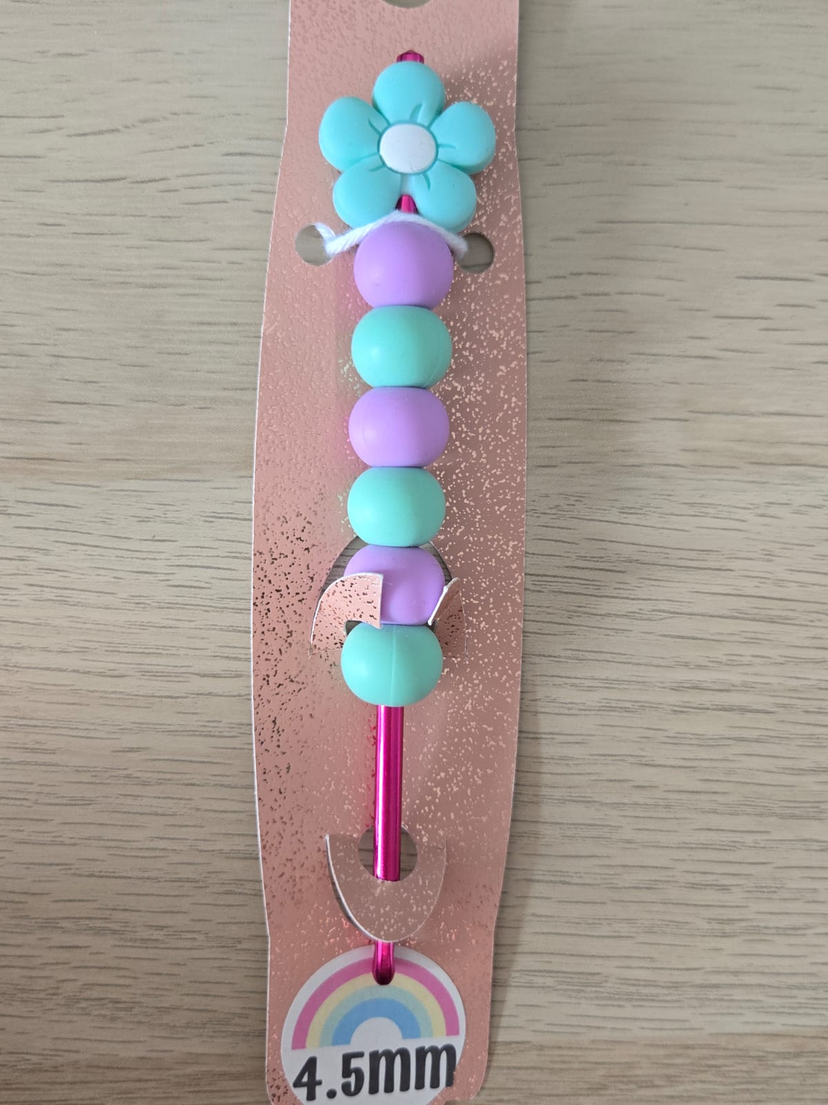 4.5mm - Ready Made silicone comfort grip crochet hooks (various designs)