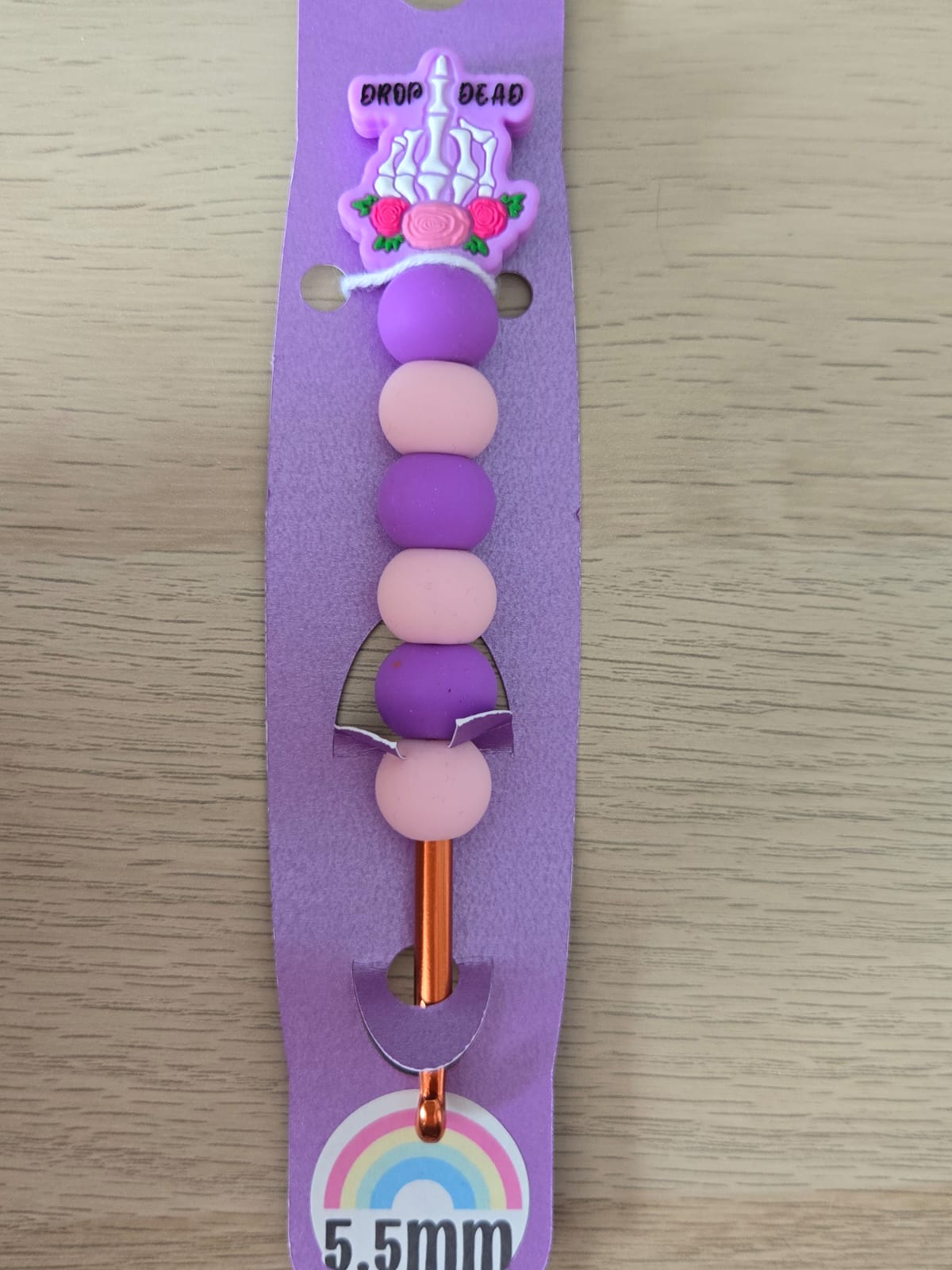5.5mm Ready Made Silicone Comfort Grip Crochet Hooks (various designs)