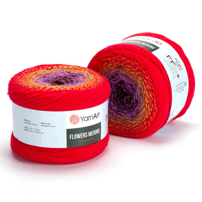 YarnArt Flowers Merino – 225 g Gradient Wool-Blend DK Yarn