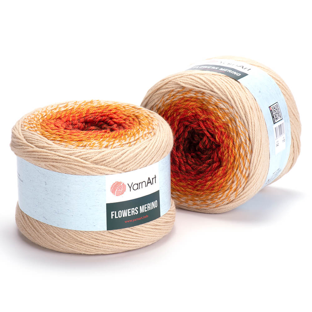 YarnArt Flowers Merino – 225 g Gradient Wool-Blend DK Yarn