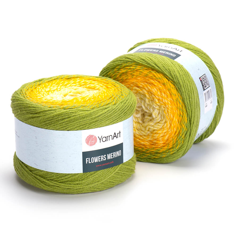 YarnArt Flowers Merino – 225 g Gradient Wool-Blend DK Yarn