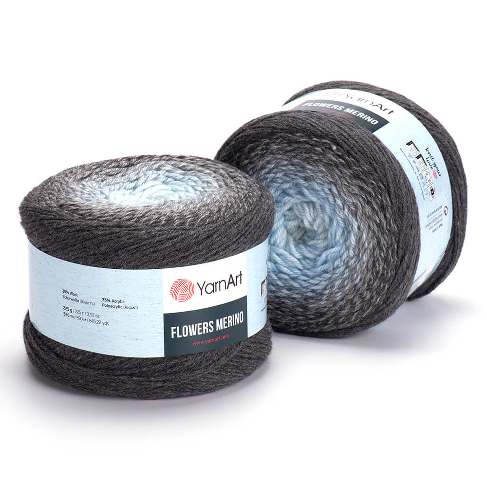 YarnArt Flowers Merino – 225 g Gradient Wool-Blend DK Yarn