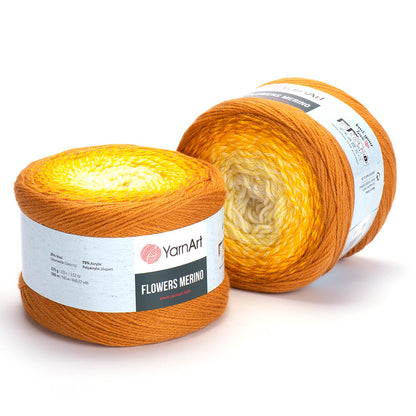 YarnArt Flowers Merino – 225 g Gradient Wool-Blend DK Yarn