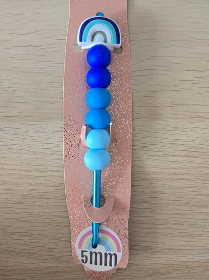 5mm - Ready Made silicone comfort grip crochet hooks (various designs)