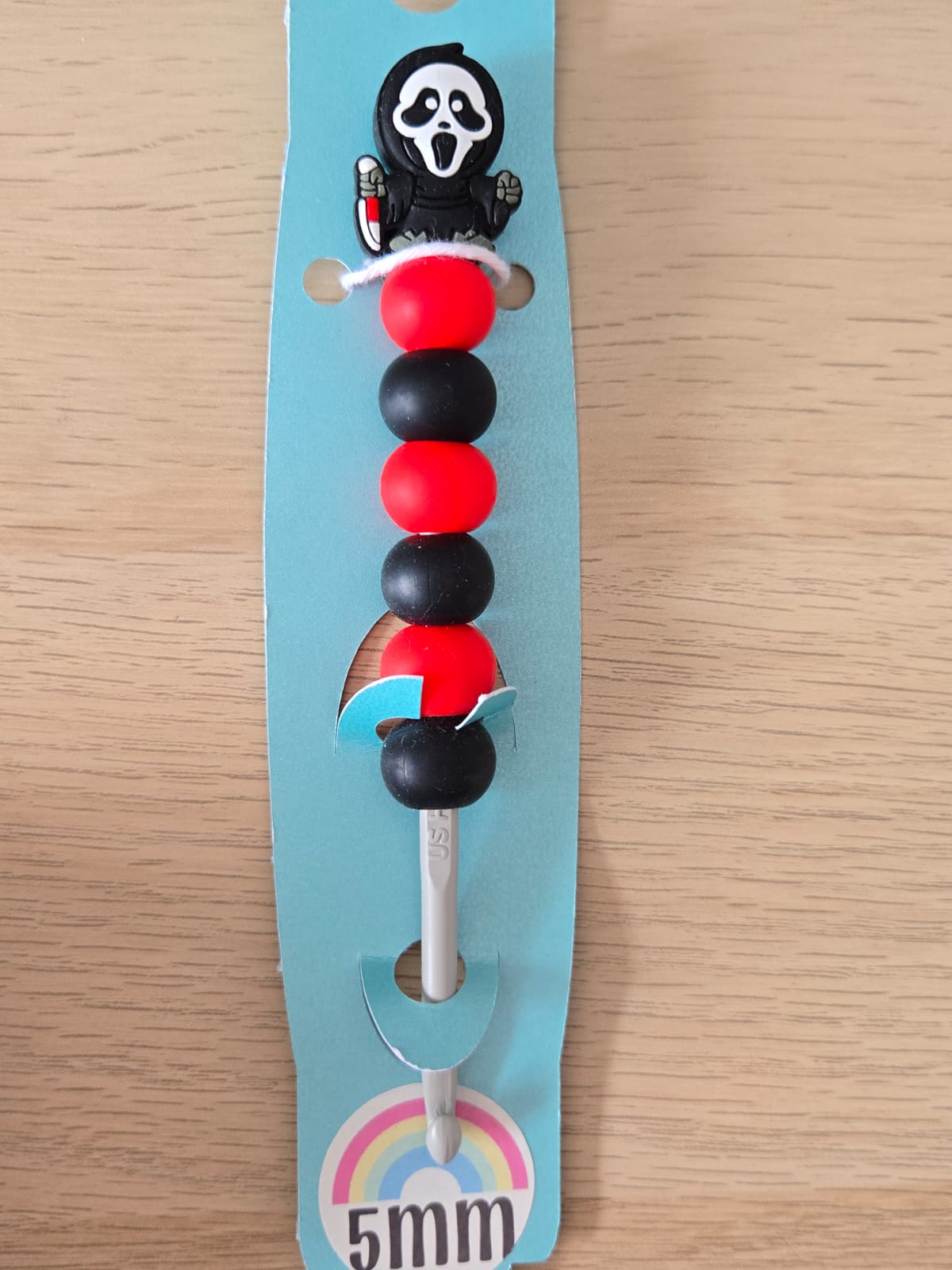 5mm - Ready Made silicone comfort grip crochet hooks (various designs)