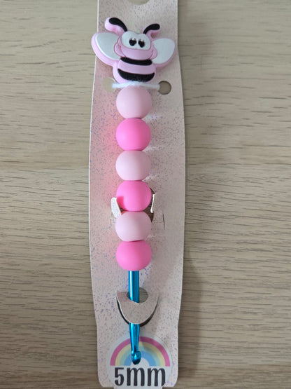 5mm - Ready Made silicone comfort grip crochet hooks (various designs)