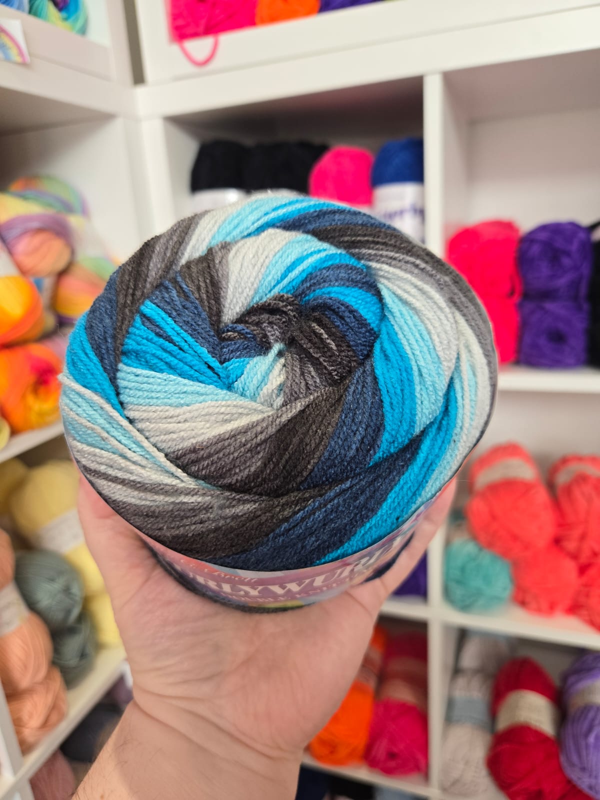 Swurlywurly DK 200g Variegated Yarn Cake by James C Brett