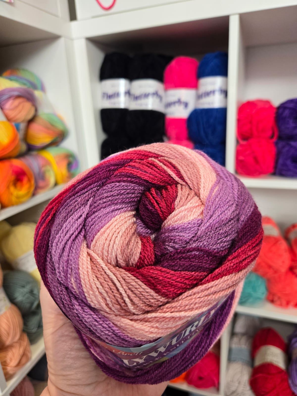 Swurlywurly DK 200g Variegated Yarn Cake by James C Brett