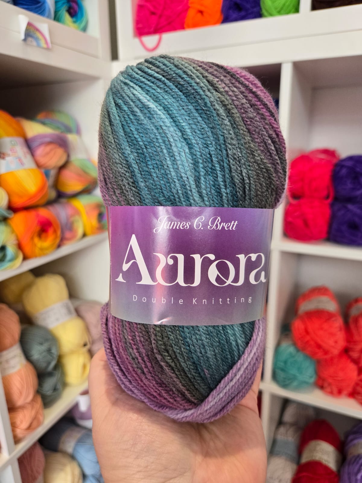Aurora DK 100g Variegated wool blend yarn by James C Brett