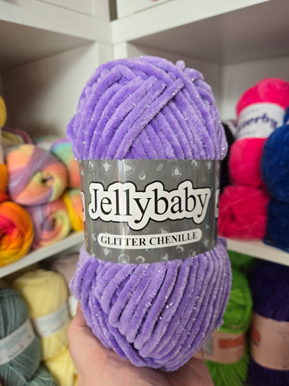 Jellybaby Glitter - 100g Chenille Yarn by Cygnet