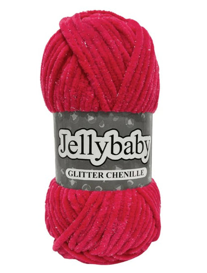 Jellybaby Glitter - 100g Chenille Yarn by Cygnet