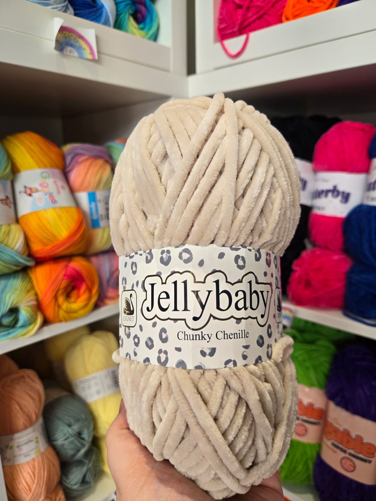 Jellybaby Chenille Yarn 100g by Cygnet