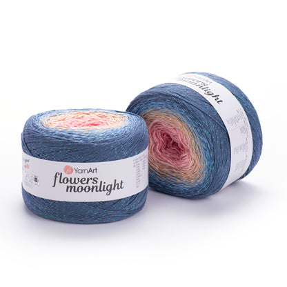 YarnArt Flowers Moonlight 250g – 1000m Gradient Glitter Cotton Blend Cake Yarn (Copy)