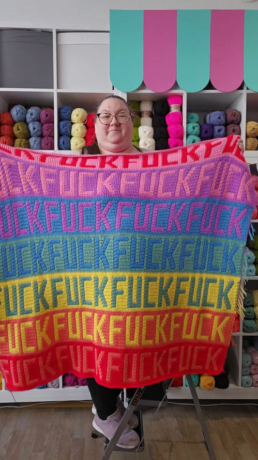 Sweary Stitch Pack | Beginner-Friendly Overlay Mosaic Crochet Pattern (PDF Download)