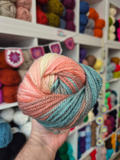 James C. Brett Aurora Chunky – 100g Self-Striping Wool Blend Yarn