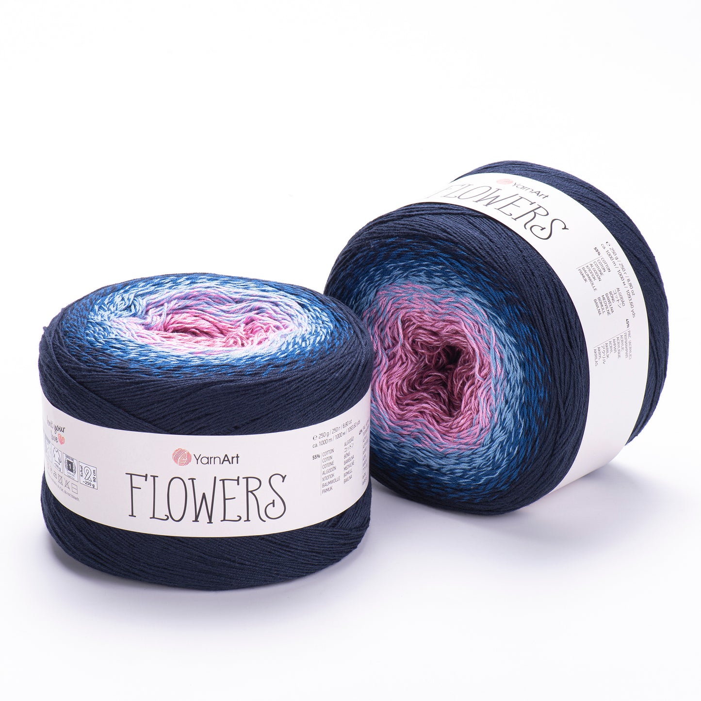 YarnArt Flowers 250g – 1000 m Gradient Cotton Blend Cake Yarn