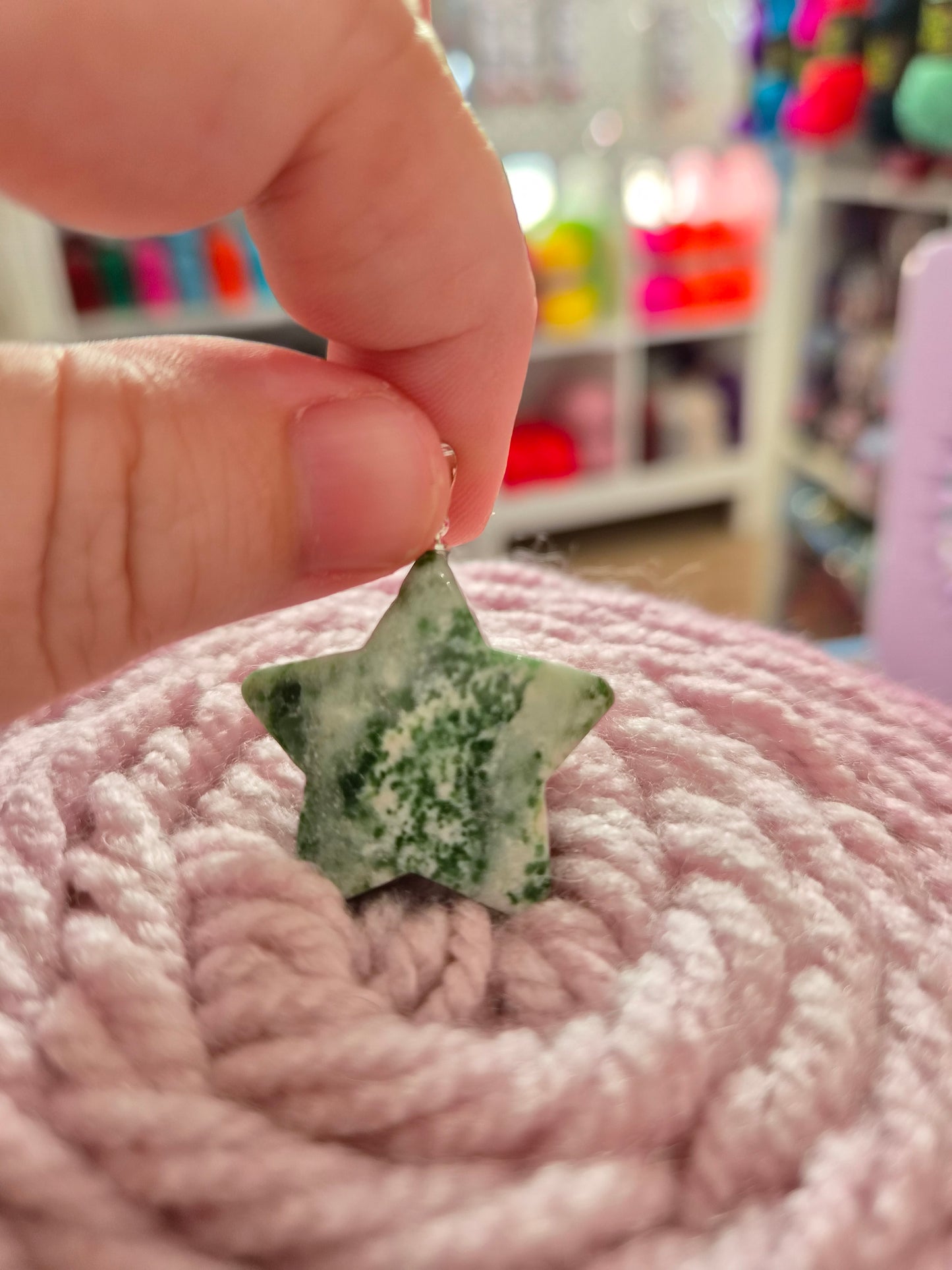 Crystal Puff Star Pendants