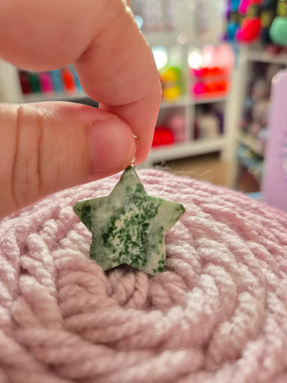Crystal Puff Star Pendants