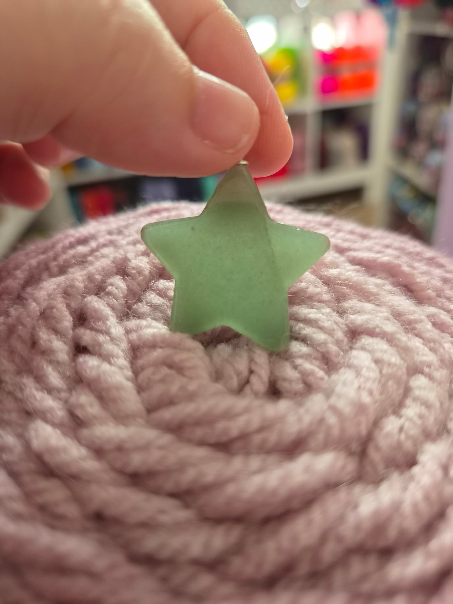 Crystal Puff Star Pendants