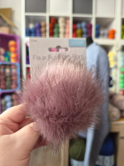 Trimits 11cm Faux Fur Pom Poms – Large Pom Poms for Hats, Scarves & Crafts