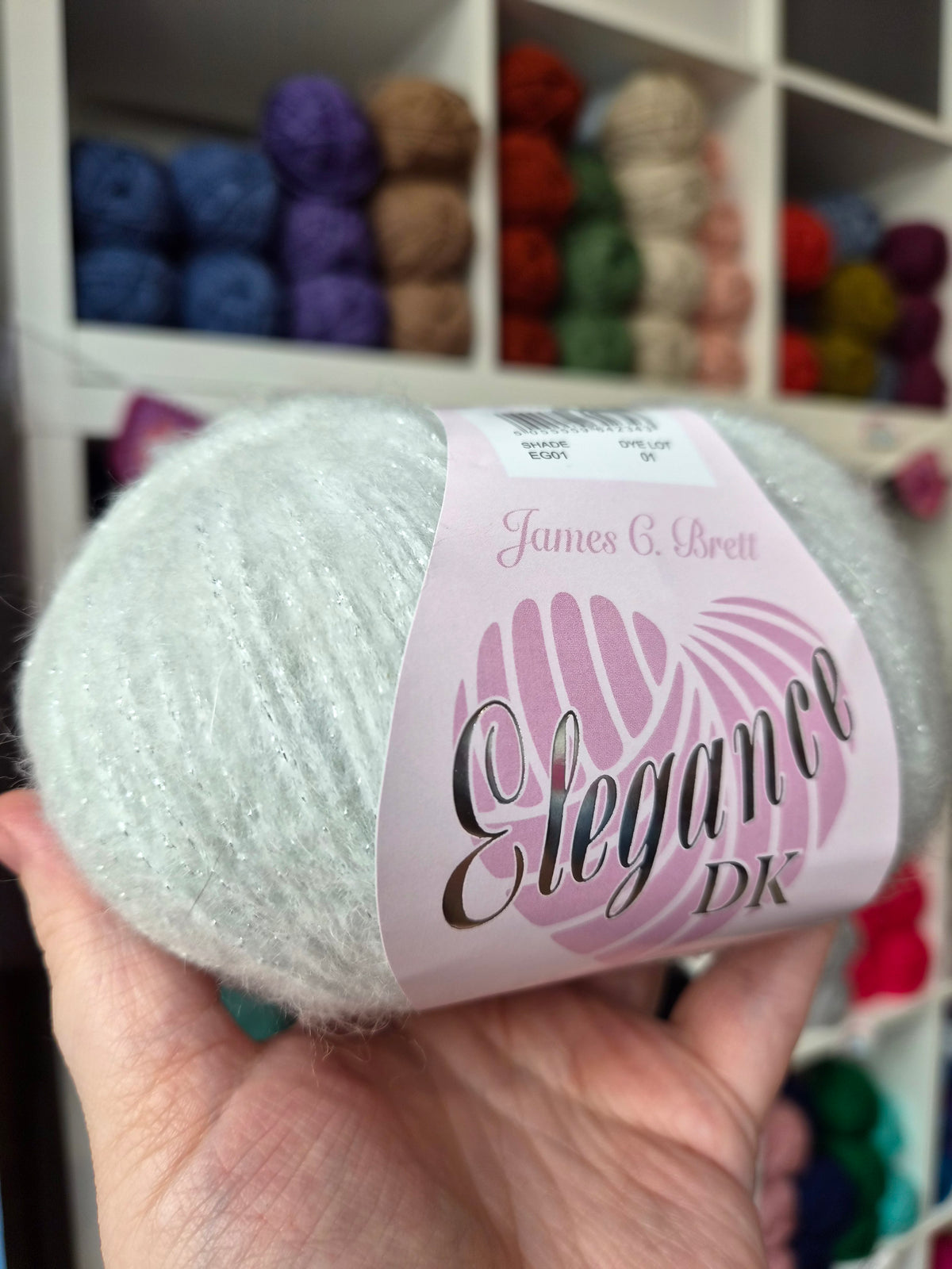 James C. Brett Elegance DK – 50g Sparkly Mohair Blend Yarn