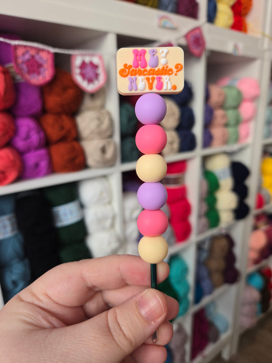 Sarcastic? Never Beaded Crochet Hook