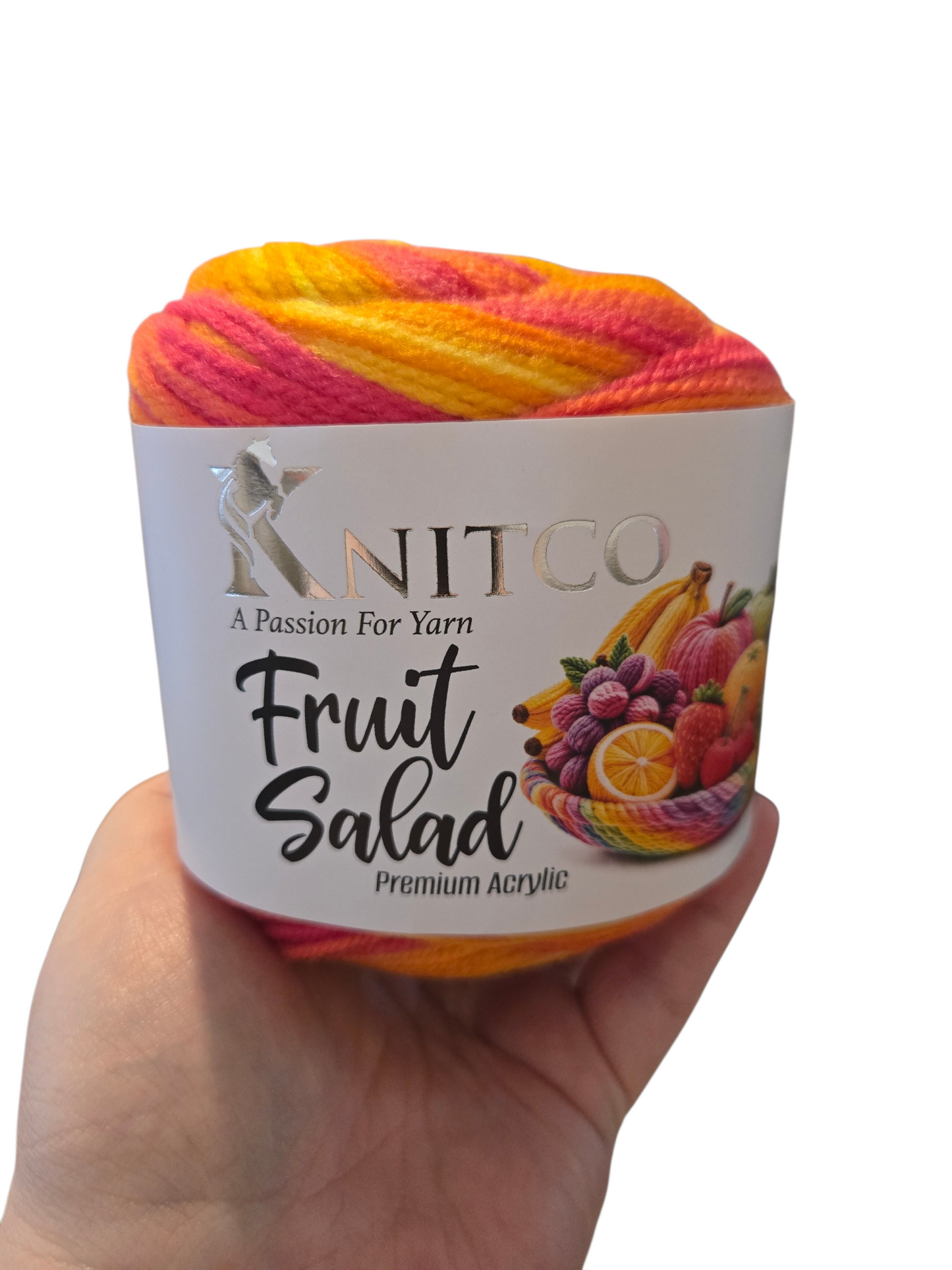 KnitCo Fruit Salad 100g DK Variegated Acrylic Yarn
