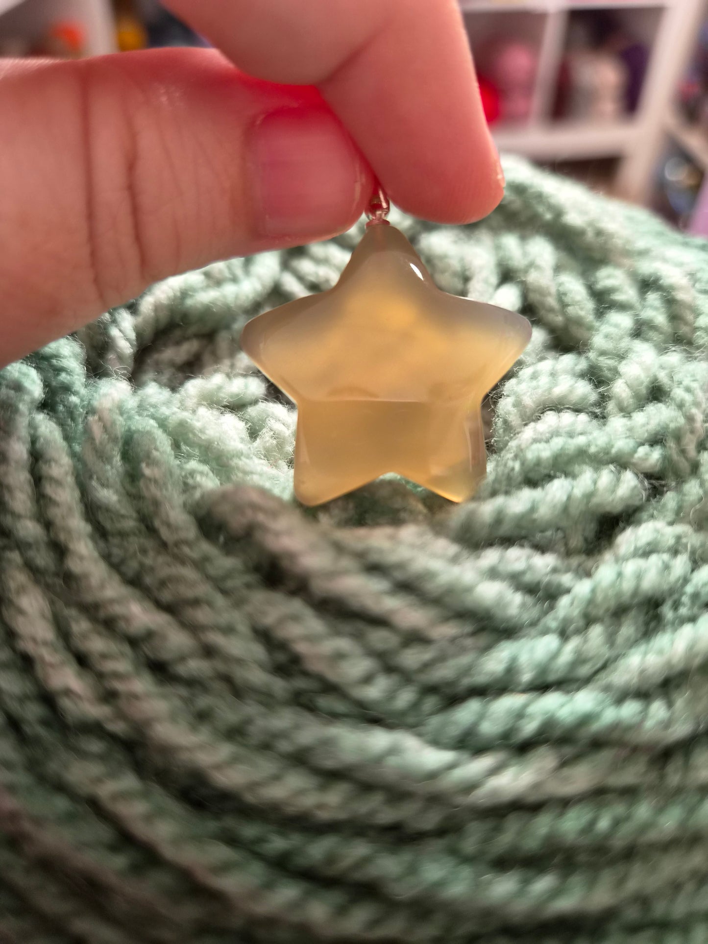 Crystal Puff Star Pendants