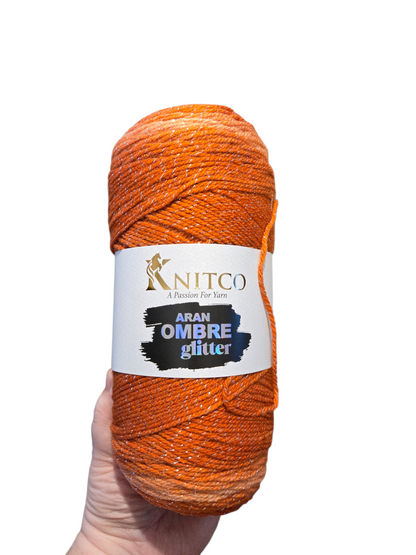 Knitco Ombre with Glitter 200g Colour Changing Acrylic Yarn