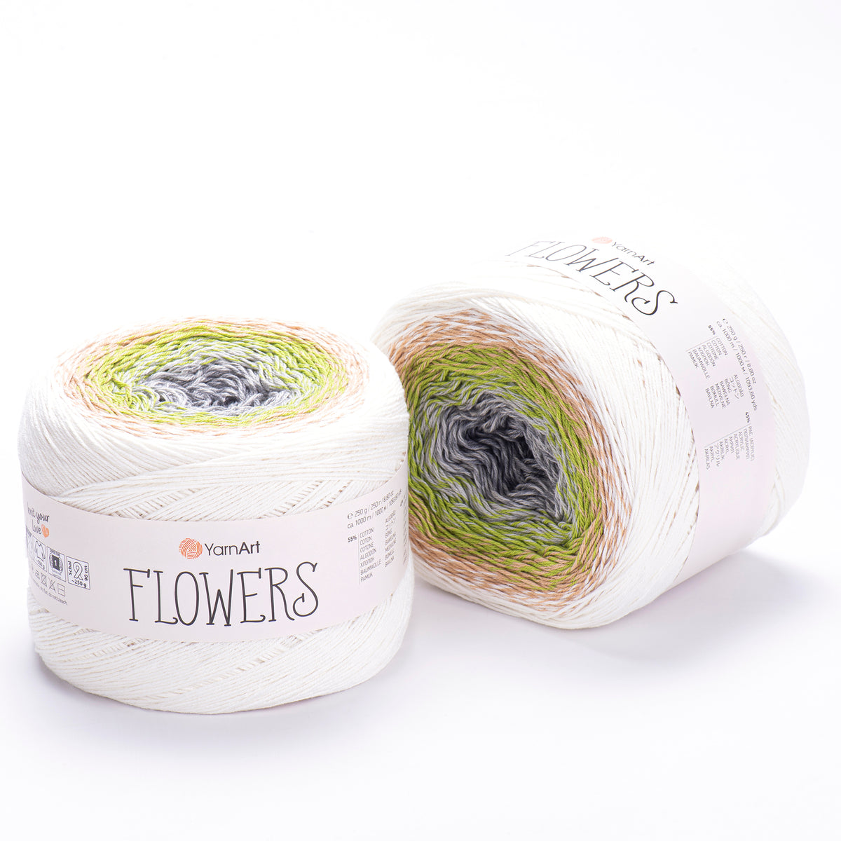 YarnArt Flowers 250g – 1000 m Gradient Cotton Blend Cake Yarn