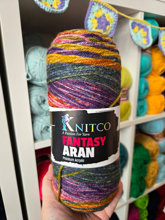Knitco Fantasy Aran 200g Variegated Acrylic Yarn