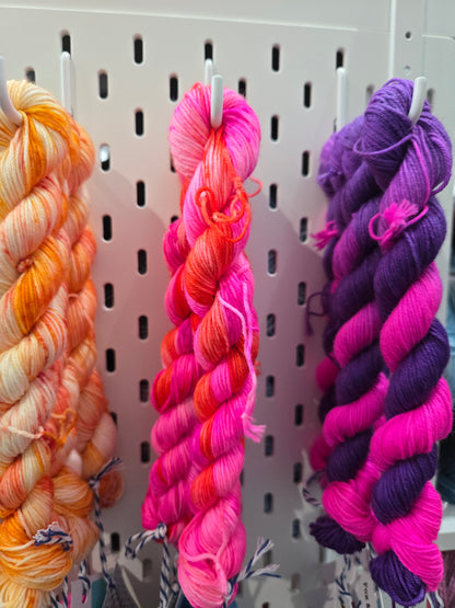 Fox & Squirrel Hand-Dyed Superwash Merino Mini Skein 20g