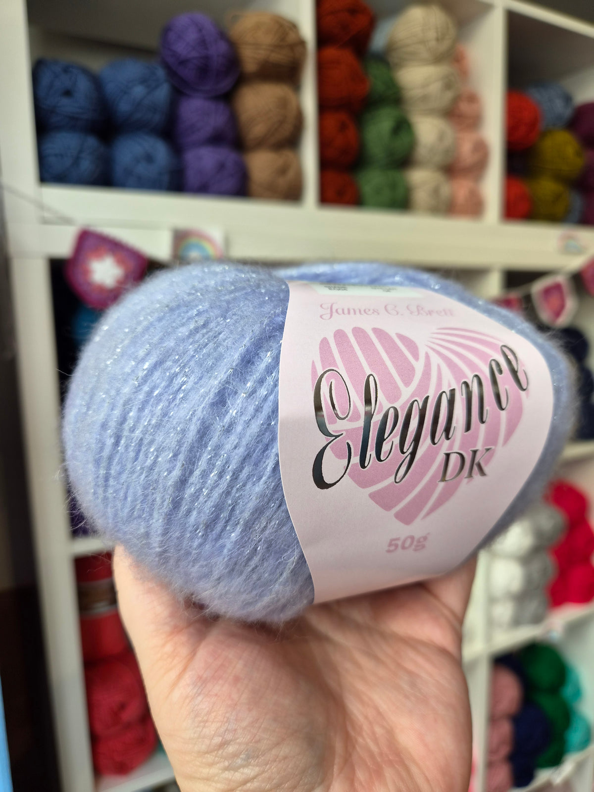 James C. Brett Elegance DK – 50g Sparkly Mohair Blend Yarn