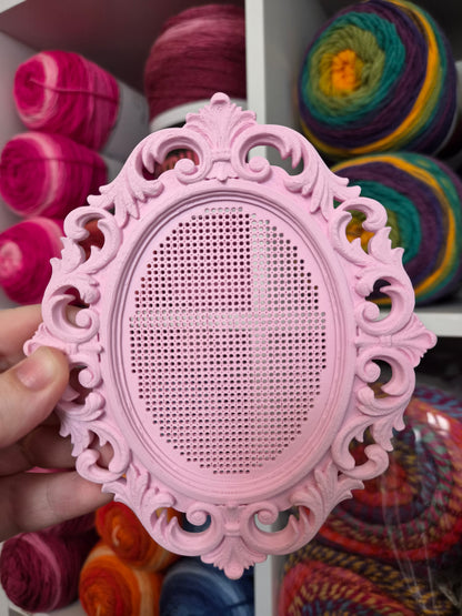 Ornate 3D Printed Cross Stitch Frame – 29 × 40 Stitch Plastic Aida