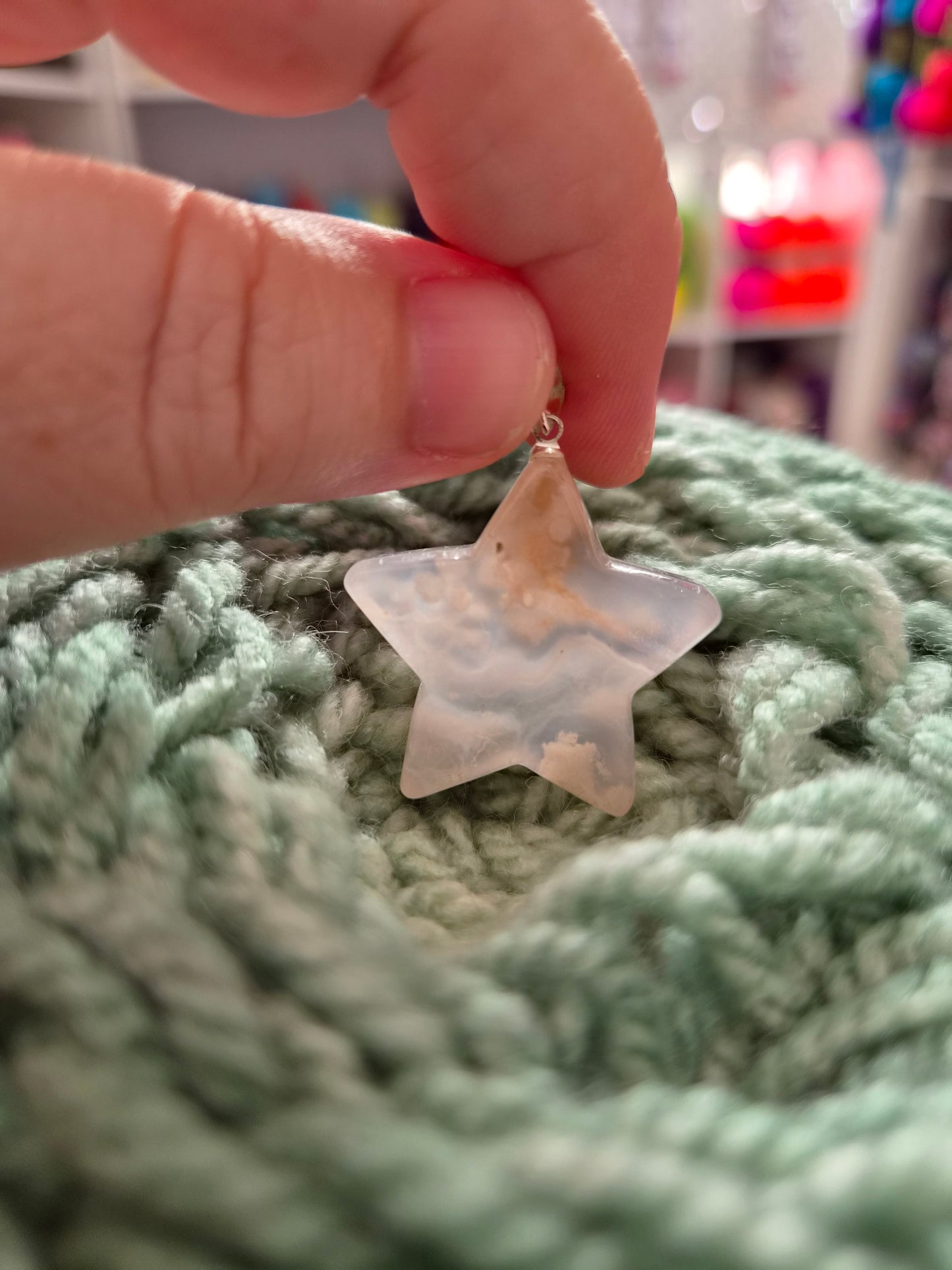 Crystal Puff Star Pendants